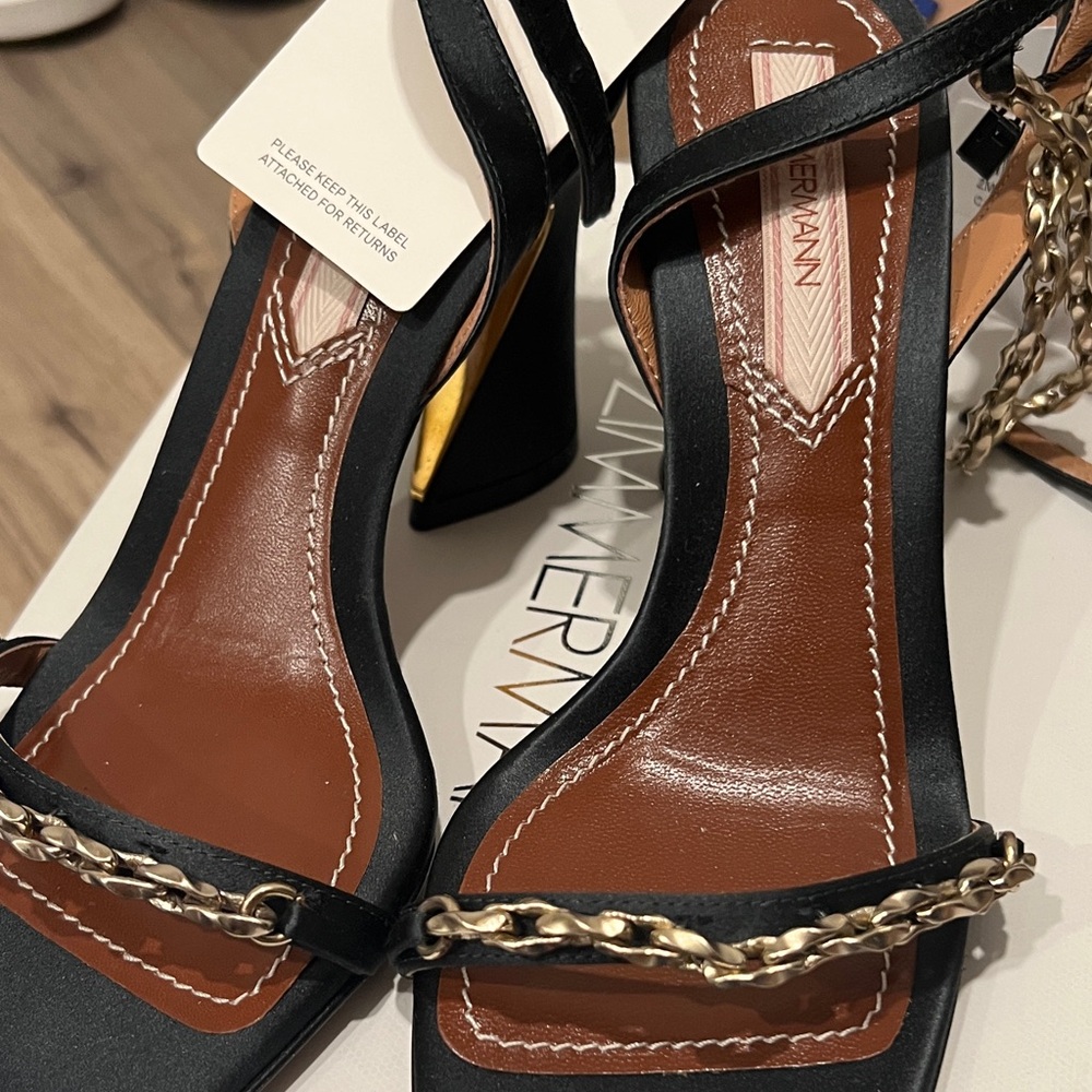 Zimmermann Crescent Chain Ankle Strap Sandal - Size 36